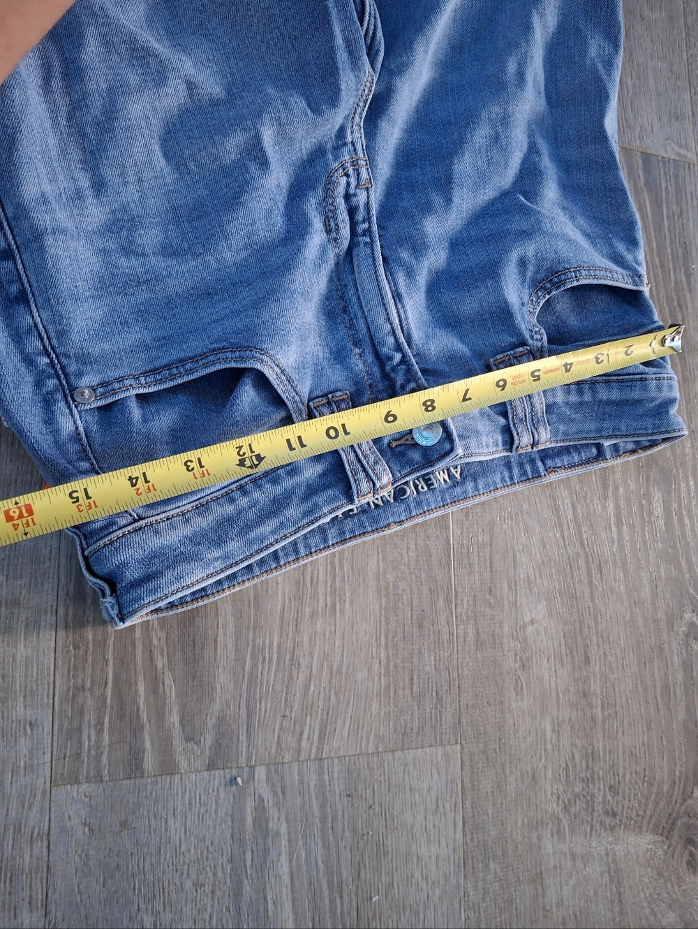 American eagle super high rise Baggy wide leg jeans size 6 cargo denim pants - Picture 3 of 8